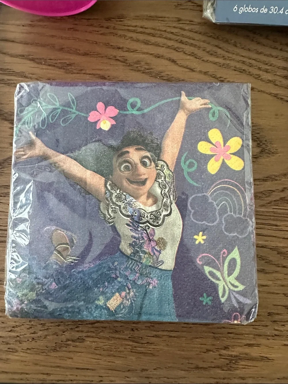 Disney Encanto Purple Floral Party Tableware Set with Teal Accents